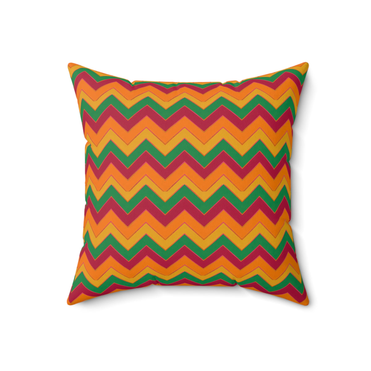 Jewel Chevron Bands Faux Suede Cushion – Cranberry Spice