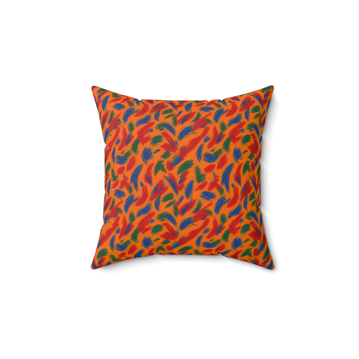 Layered Gesture Scribbles Faux Suede Cushion – Gestural Abstract Pattern