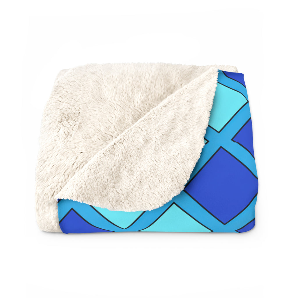 Harlequin Gold Grid Sherpa Fleece Blanket – Ice Jewel