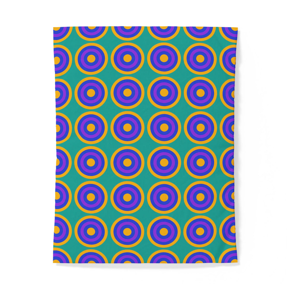 Mega Ring Grid Cotton Duvet Cover – Peacock Jewel