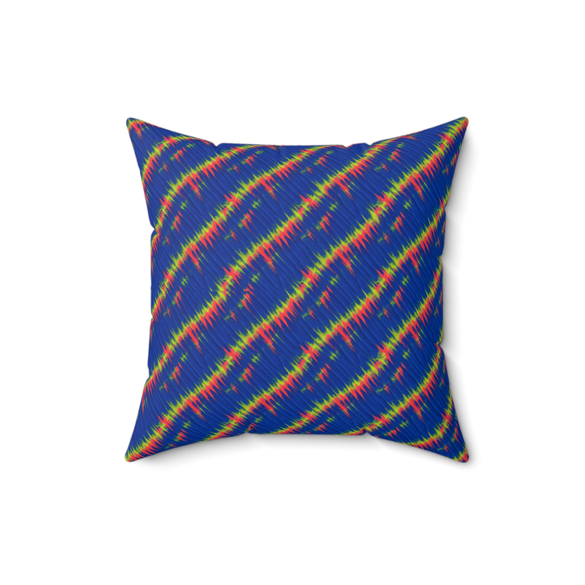 Diagonal Wrap Dye Faux Suede Cushion – Shibori Dye Pattern