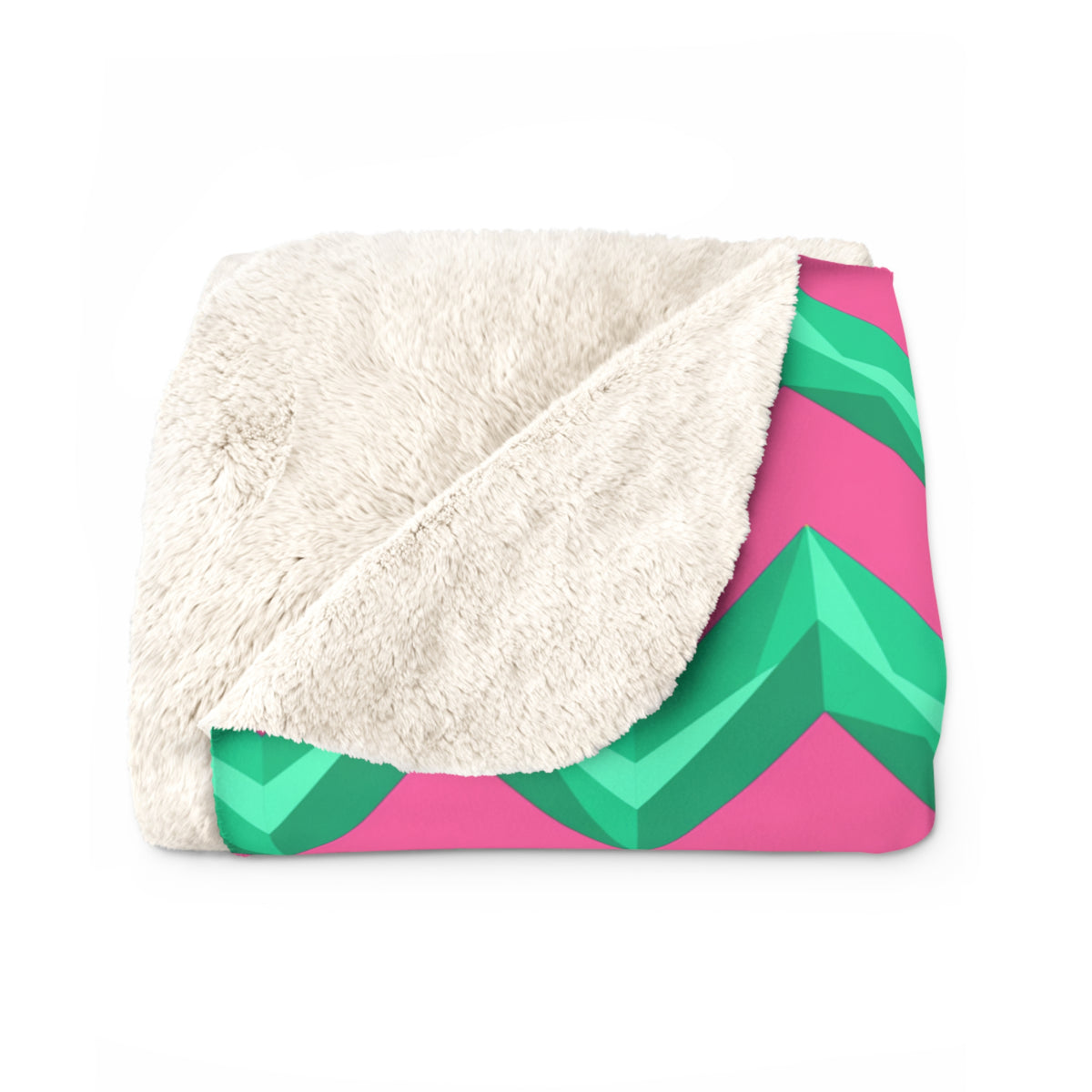 Broad Cut-Gem Chevrons Sherpa Fleece Blanket – Candy Christmas