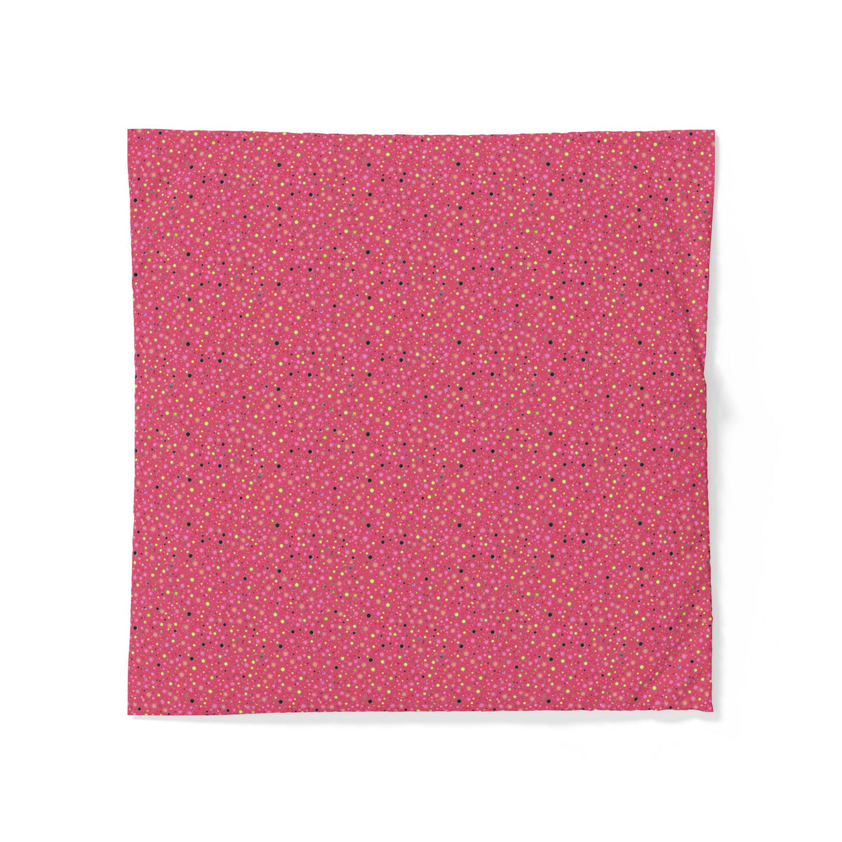 Confetti Spatter Cotton Duvet Cover – Candy Pop on Raspberry