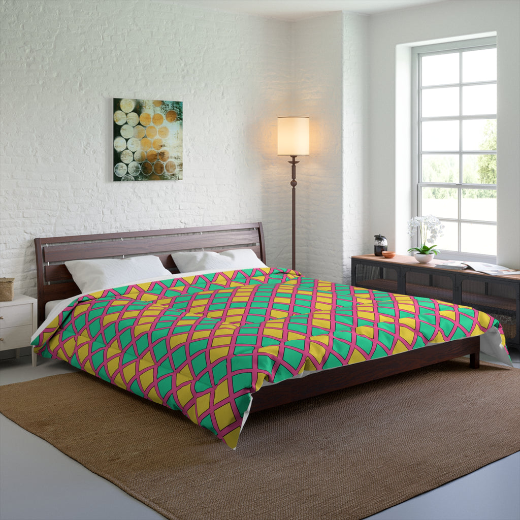 Harlequin Gold Grid Comforter – Candy Christmas