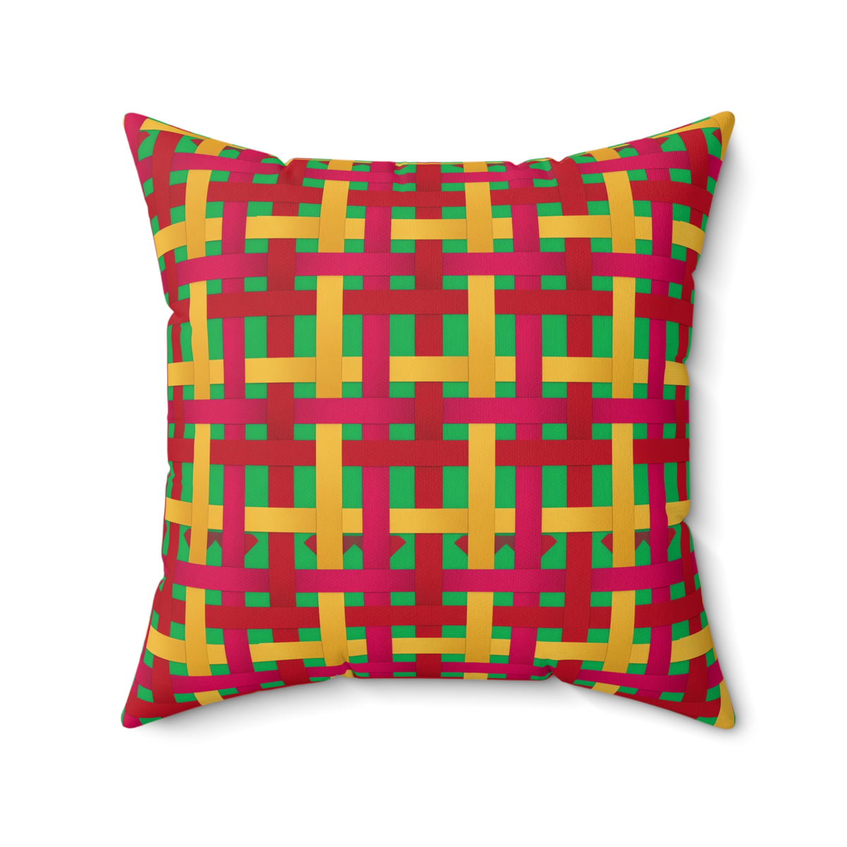 Big Jewel Ribbon Weave Faux Suede Cushion – Ribbon Weave Pattern
