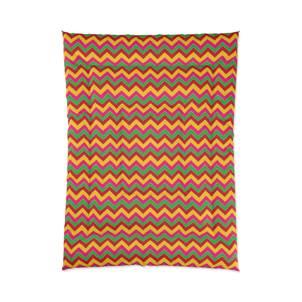 Jewel Chevron Bands Comforter – Chevron Geometric Pattern