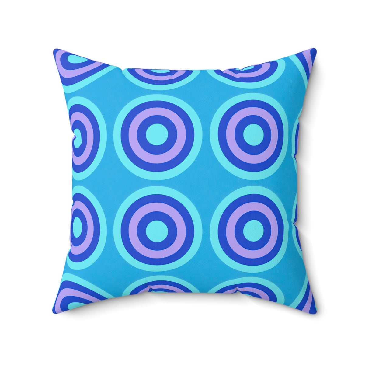Mega Ring Grid Faux Suede Cushion – Ice Jewel