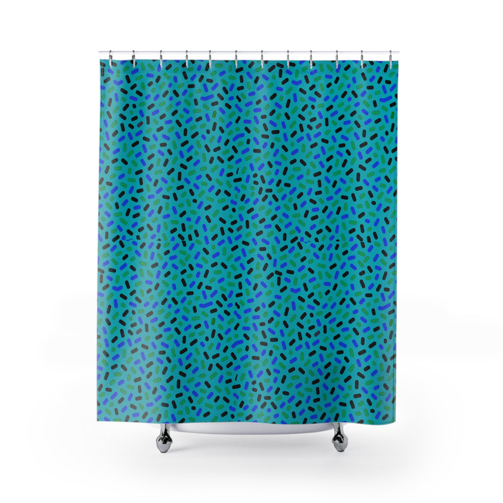 Sprinkle Pop Shower Curtain – Peacock Jewel