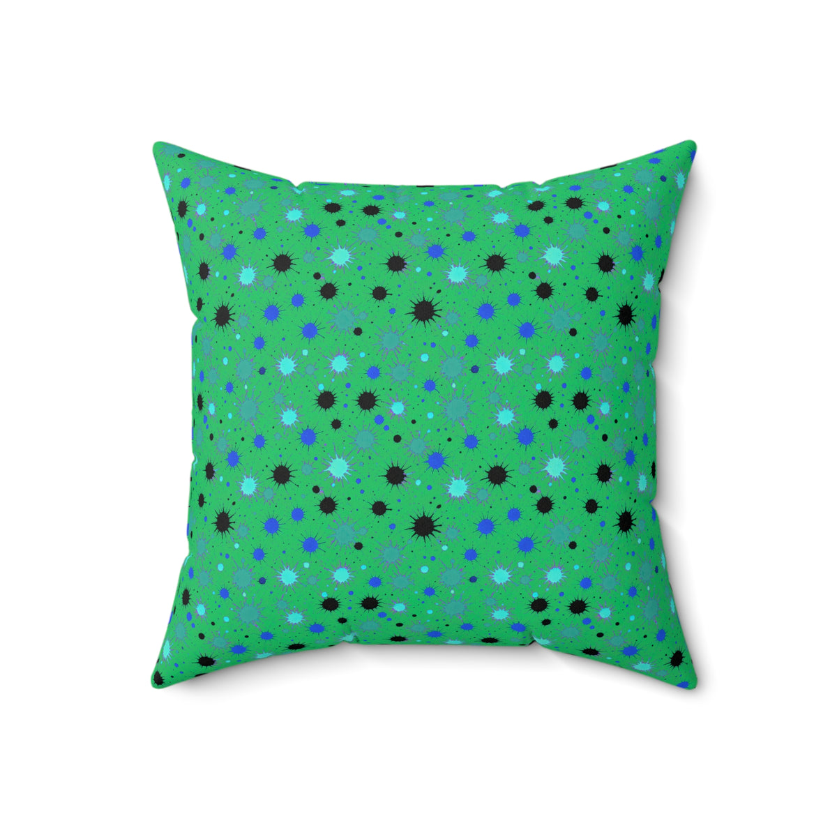 Splat Storm Faux Suede Cushion – Ocean Jewel