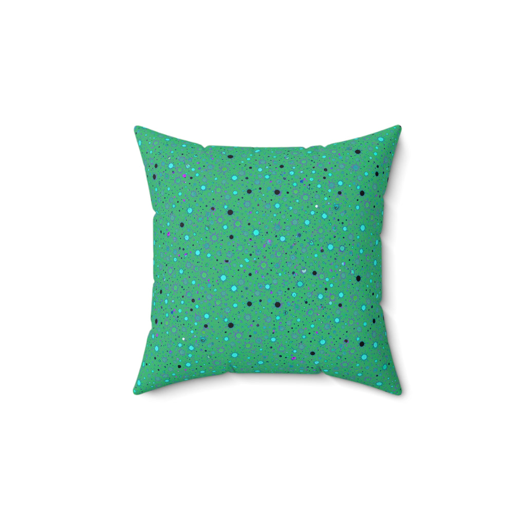Confetti Spatter Faux Suede Cushion – Ocean Jewel