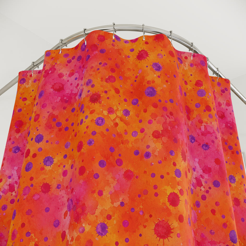 Pigment Dot Bleeds Shower Curtain – Watercolour Bleed Pattern