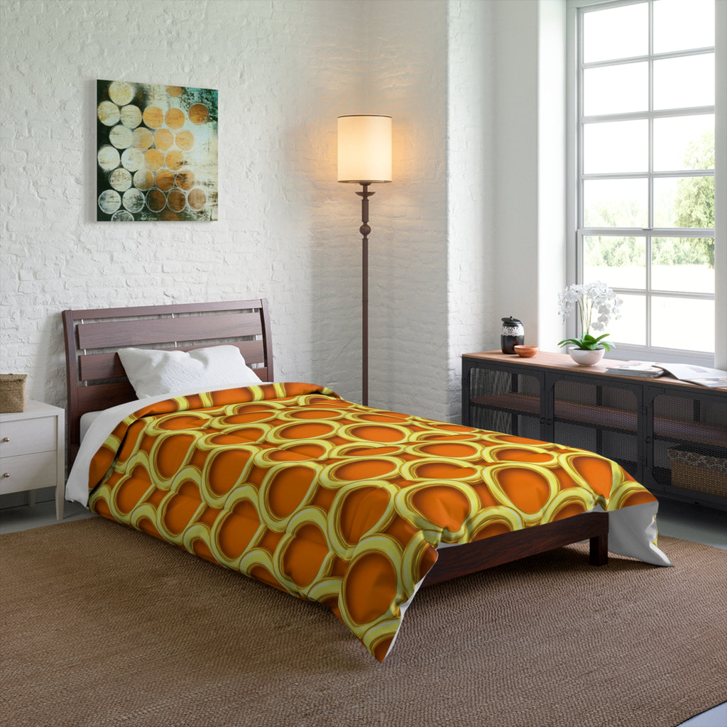Big Gold Ring Weave Comforter – Hot Citrus Festive