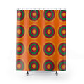 Mega Ring Grid Shower Curtain – Cranberry Spice
