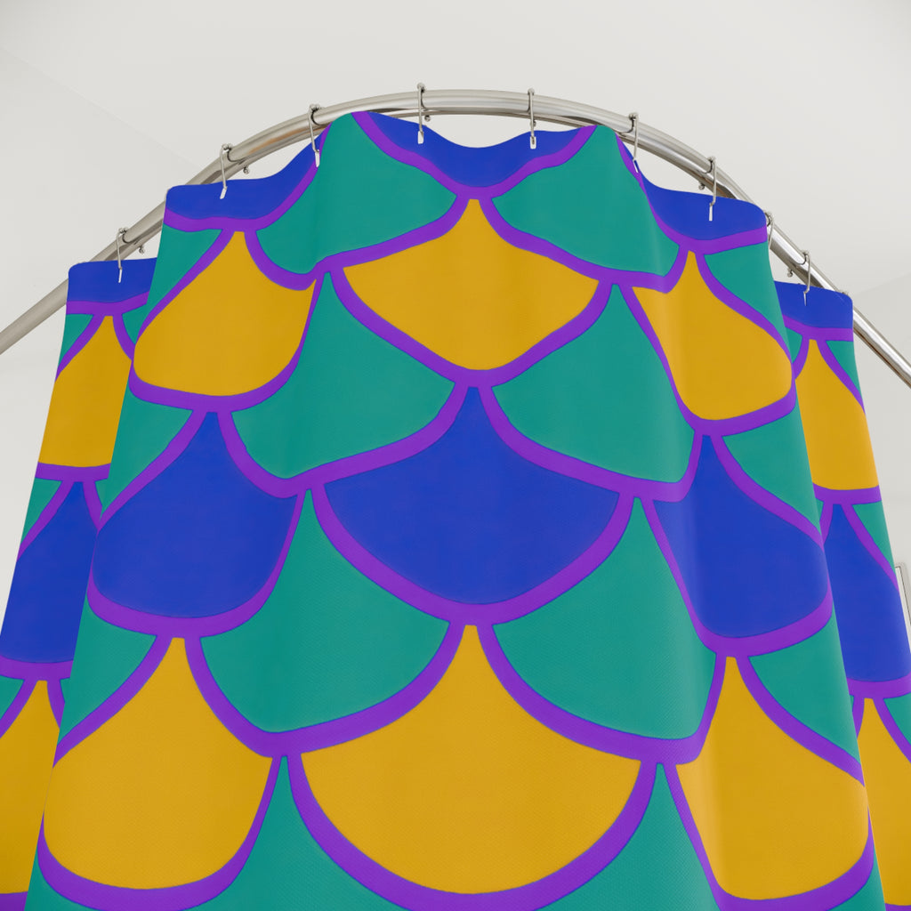 Big Jewel Scales II Shower Curtain – Peacock Jewel
