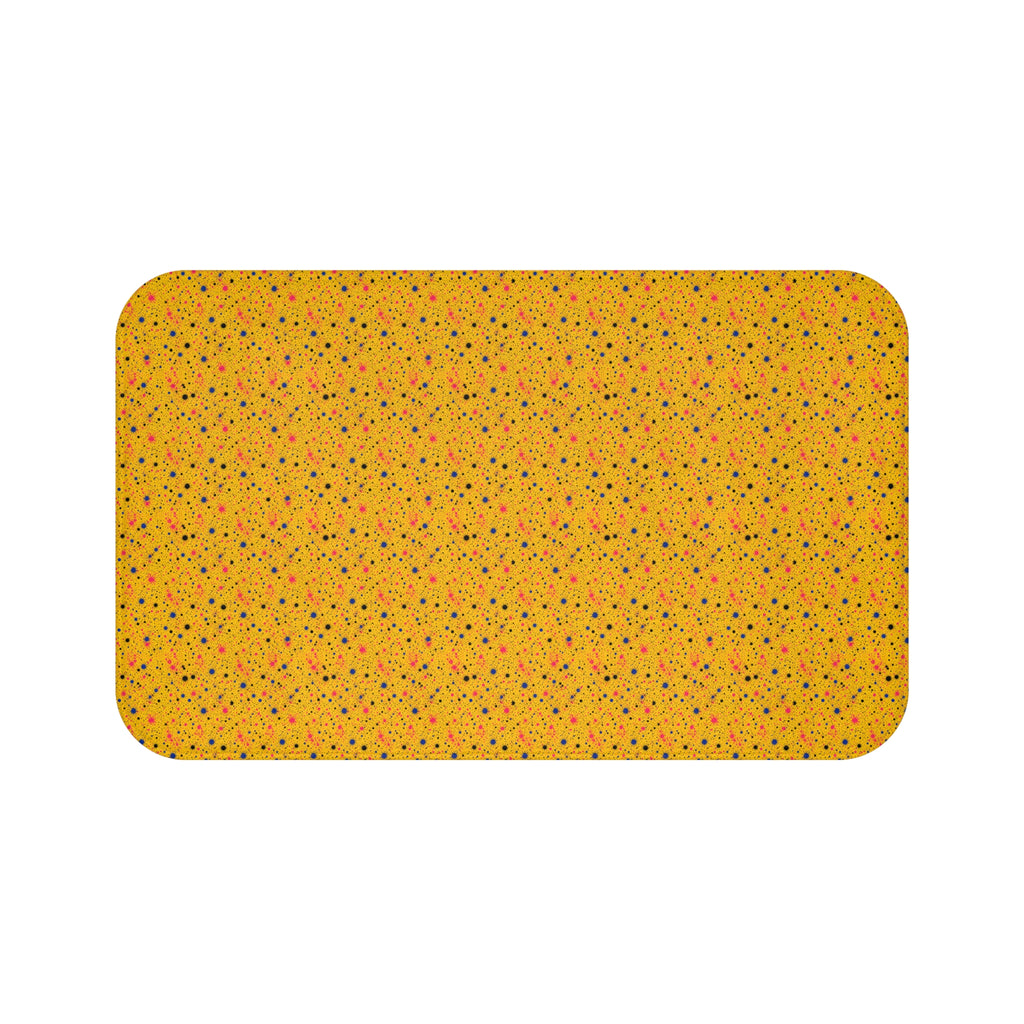 Pink Spray Field Bath Mat – Paint Splatter Pattern