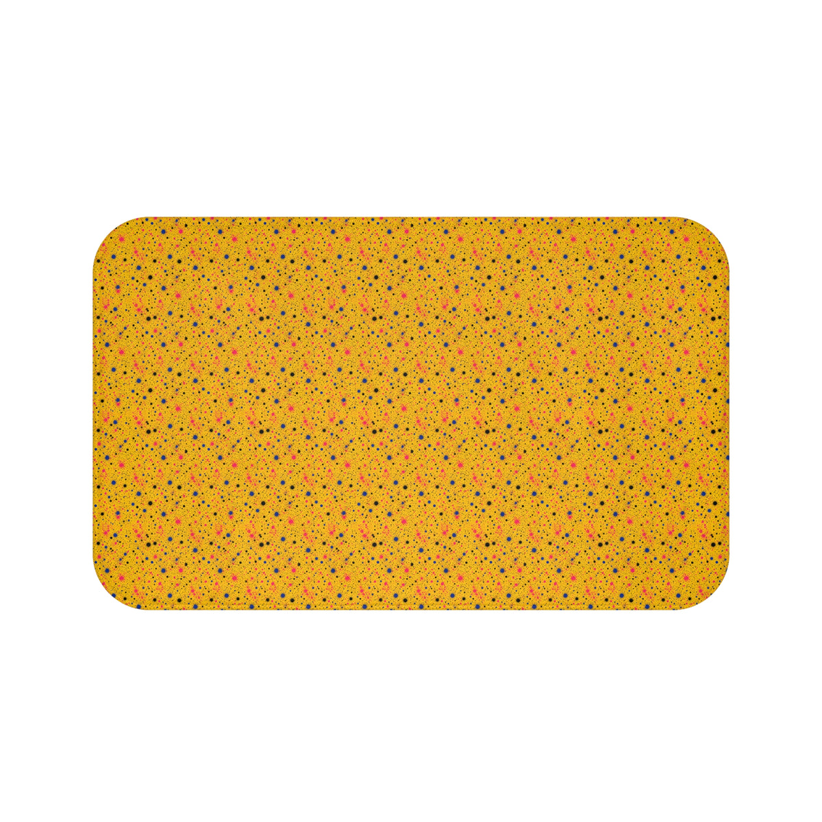 Pink Spray Field Bath Mat – Paint Splatter Pattern