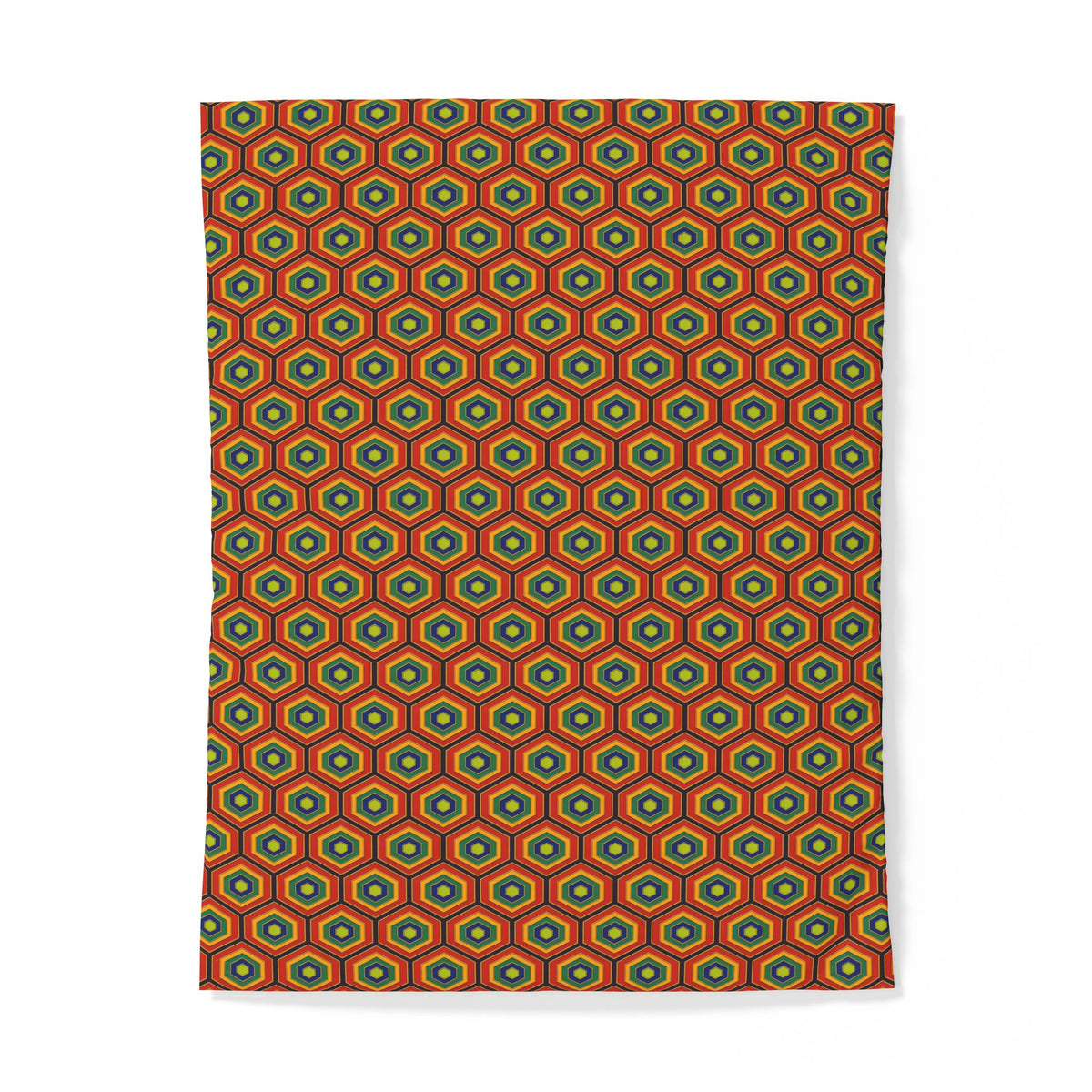 Hexagon Enamel Nest Cotton Duvet Cover – Art Deco Geometric Pattern