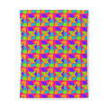Cubist Block Quilt Cotton Duvet Cover – Tropical Punch