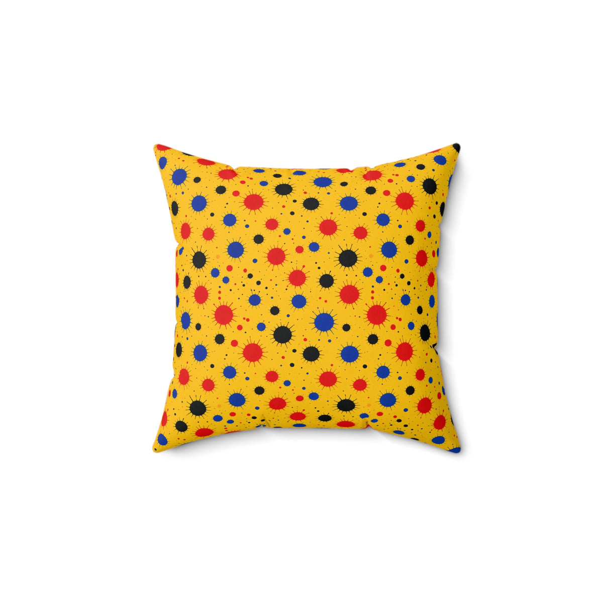 Blot Burst Faux Suede Cushion – Ink Splash Pattern