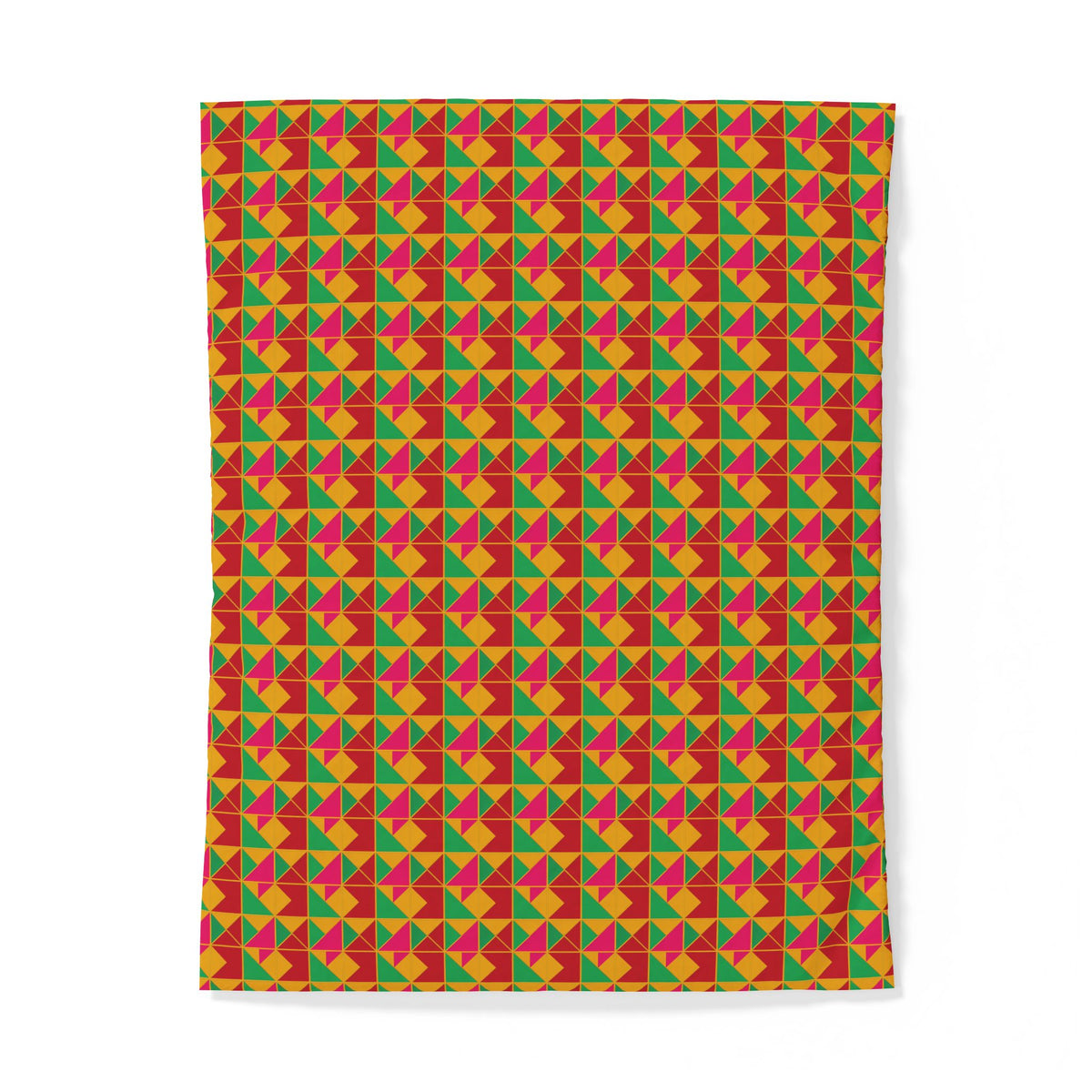 Jewel Block Quilt Cotton Duvet Cover – Geometric Blocks Pattern
