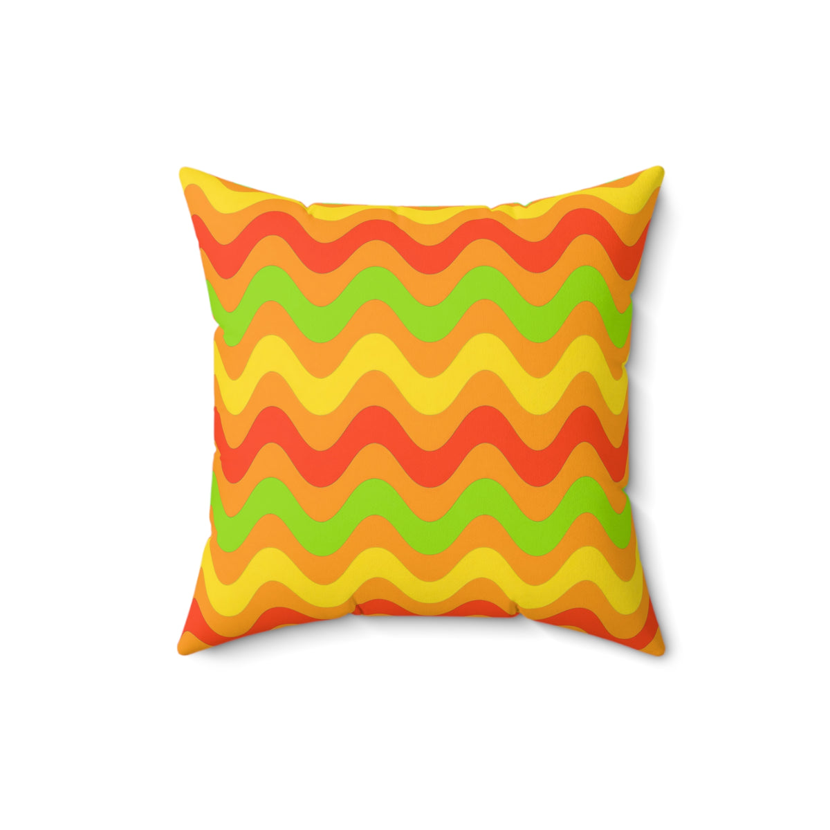 Big Ripple Chevrons Faux Suede Cushion – Hot Citrus