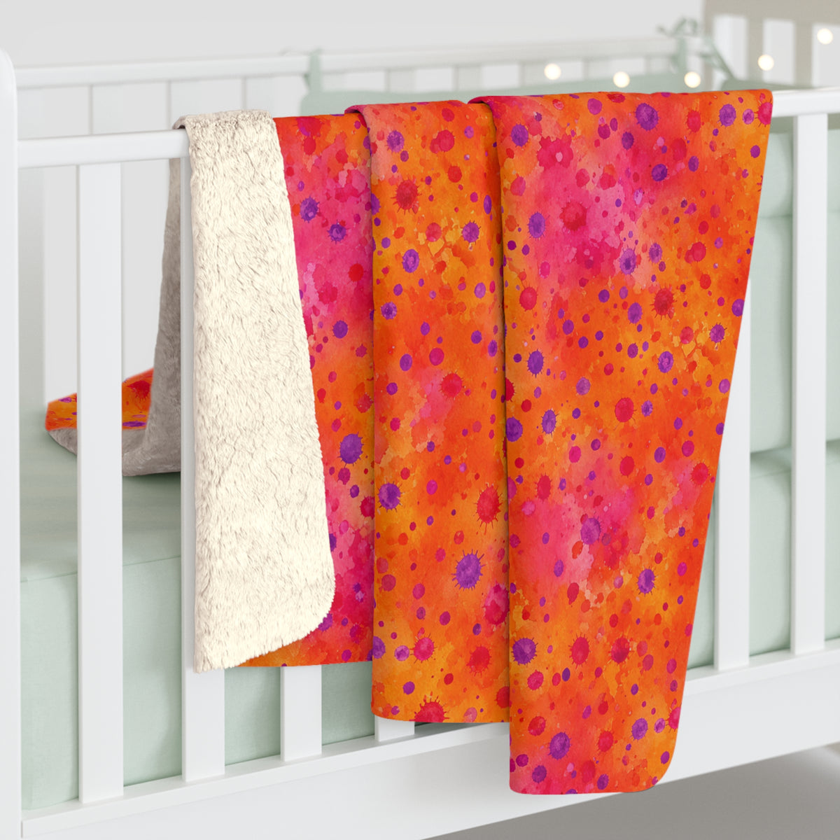 Pigment Dot Bleeds Sherpa Fleece Blanket – Watercolour Bleed Pattern