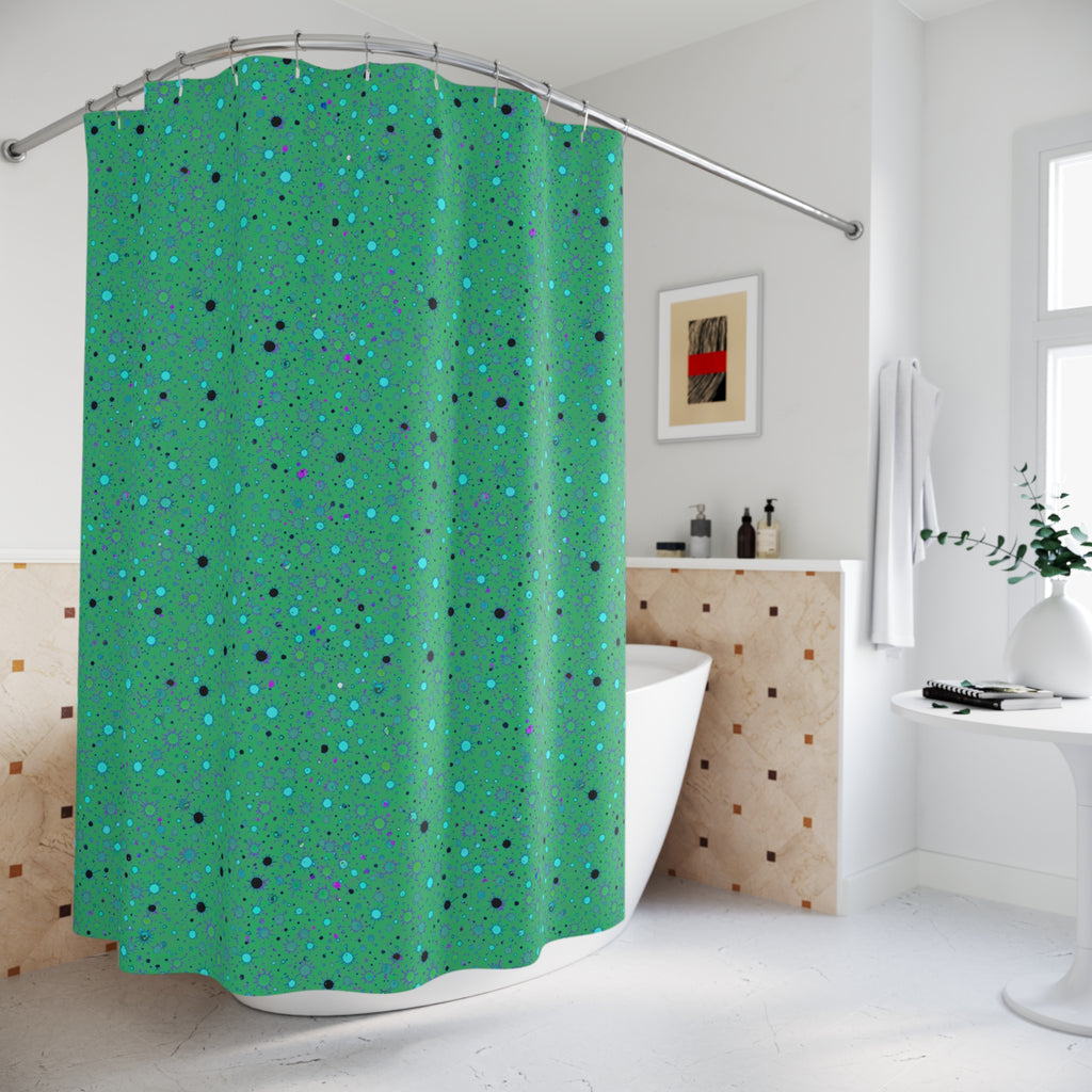 Confetti Spatter Shower Curtain – Ocean Jewel
