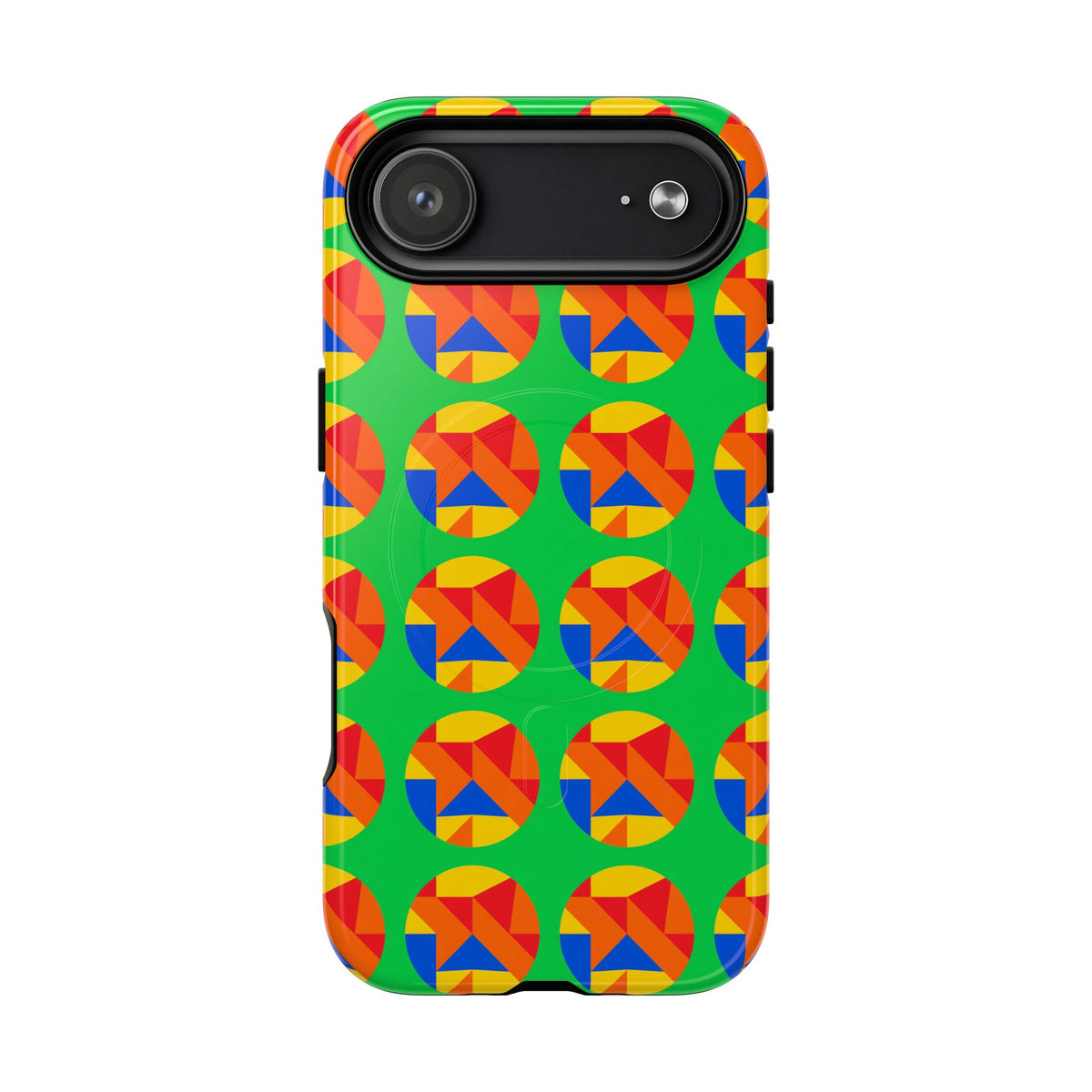 Broken Circle Planes Magnetic Tough iPhone Case – Cubist Abstract Pattern
