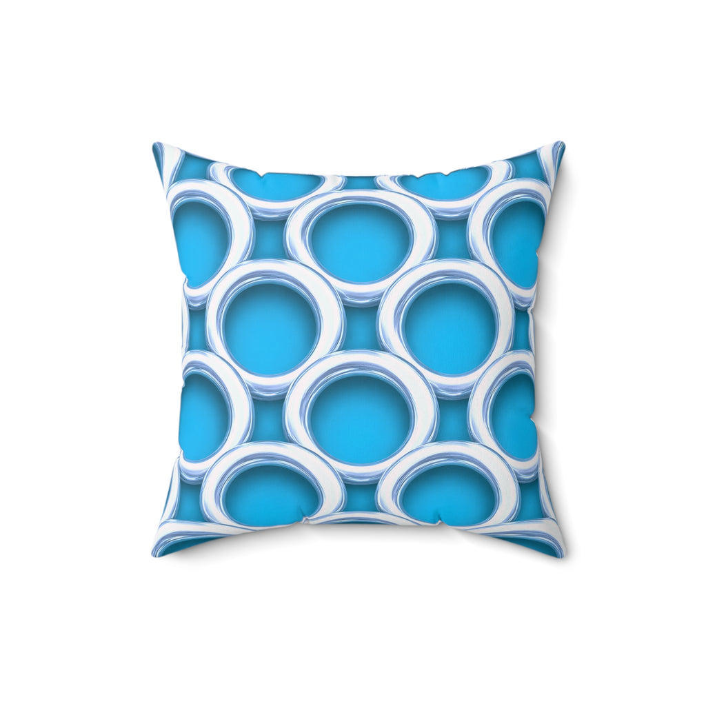 Big Gold Ring Weave Faux Suede Cushion – Ice Jewel