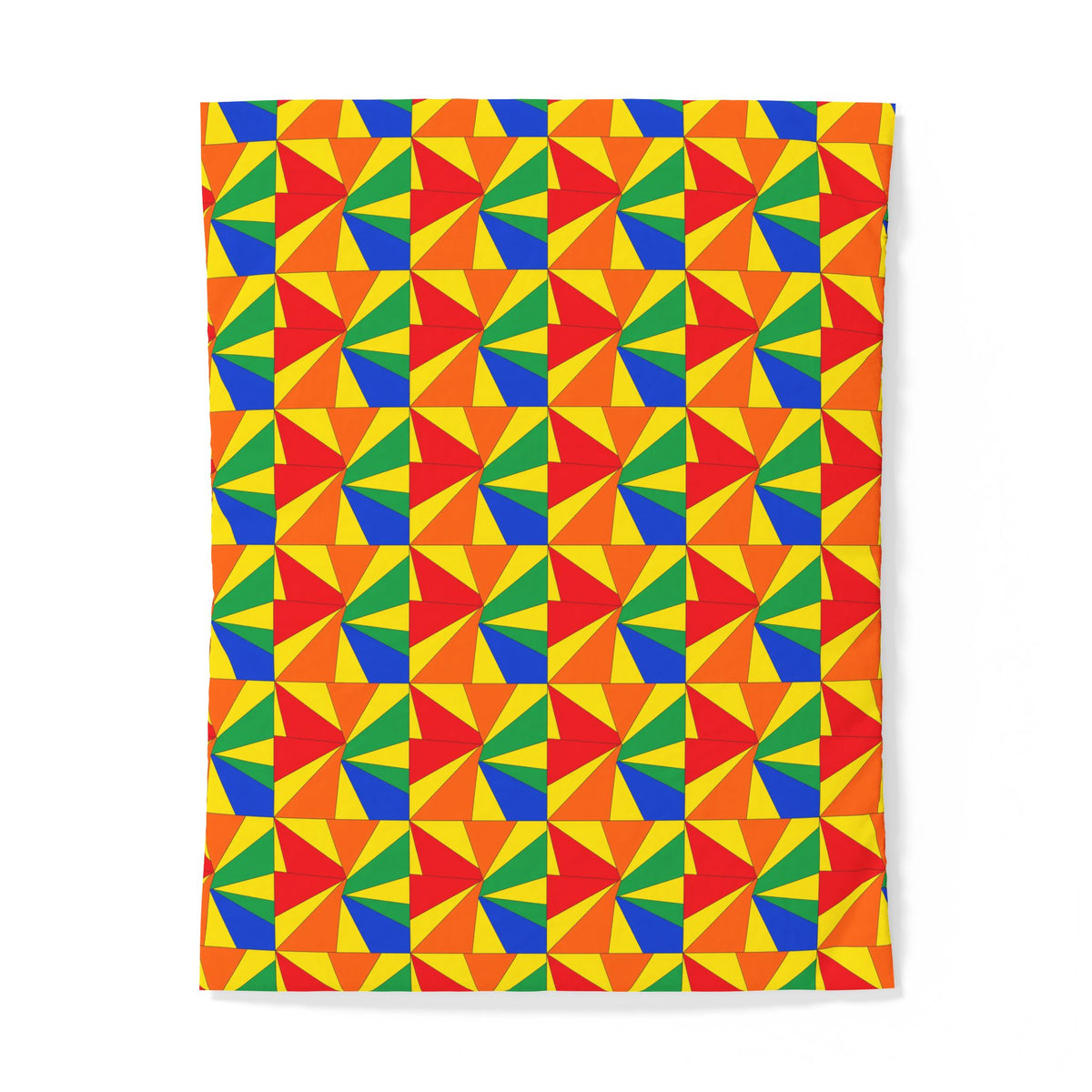 Cubist Sunburst Blocks Cotton Duvet Cover – Cubist Geometric Pattern