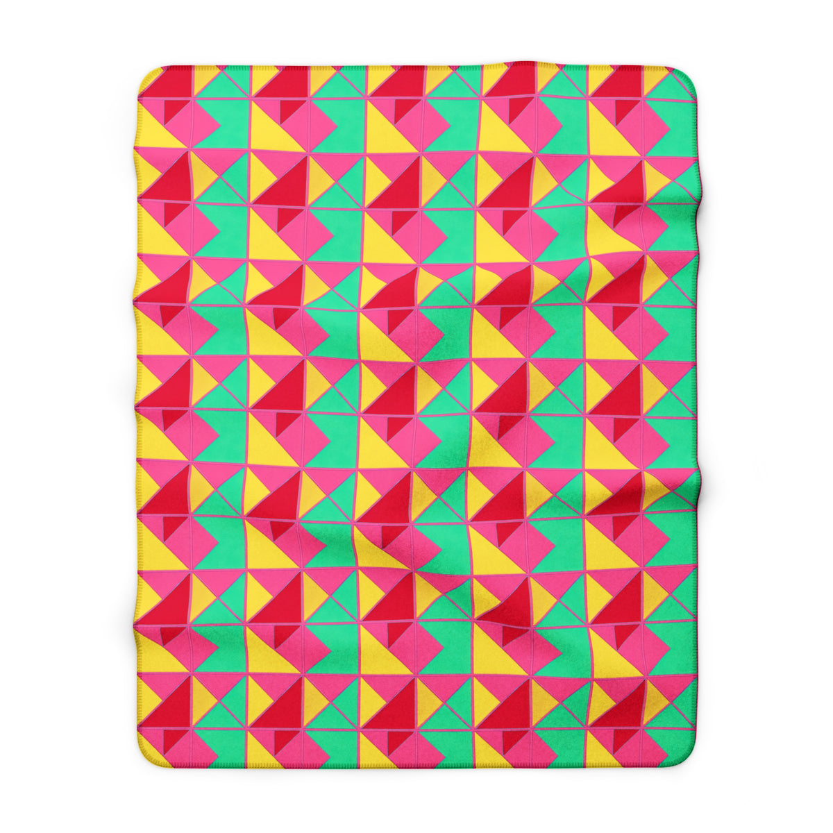 Jewel Block Quilt Sherpa Fleece Blanket – Candy Christmas