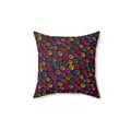 Stacked Glass Discs Faux Suede Cushion – Glossy 3D Abstract Pattern
