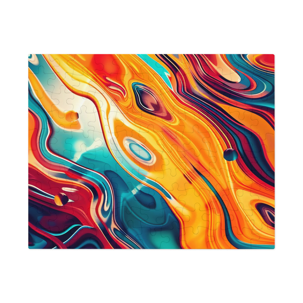 Psychedelic Lava Flow Jigsaw Puzzle with Tin – Psychedelic Fluid Art