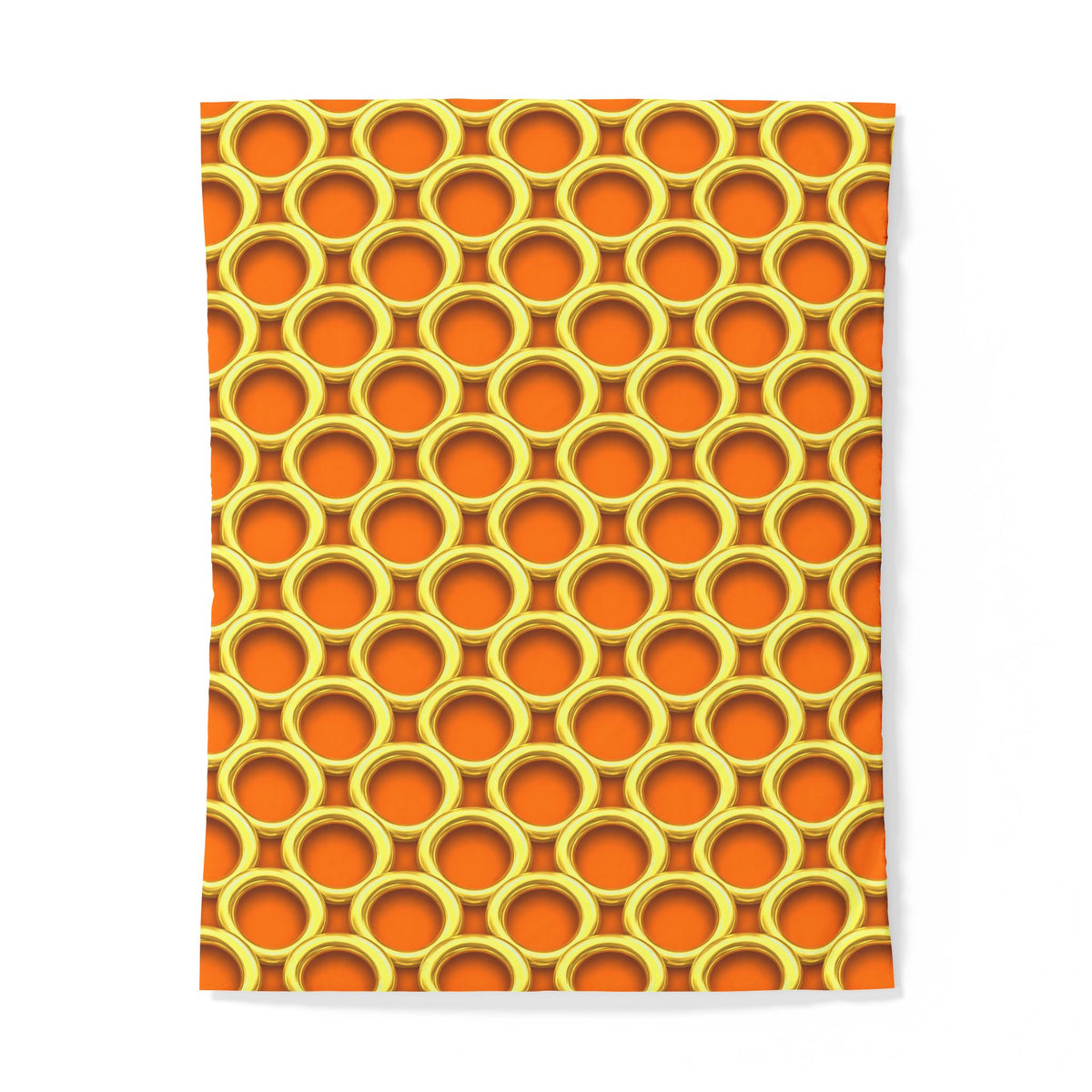 Big Gold Ring Weave Cotton Duvet Cover – Hot Citrus Festive