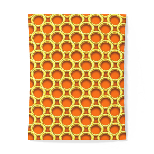 Big Gold Ring Weave Cotton Duvet Cover – Hot Citrus Festive