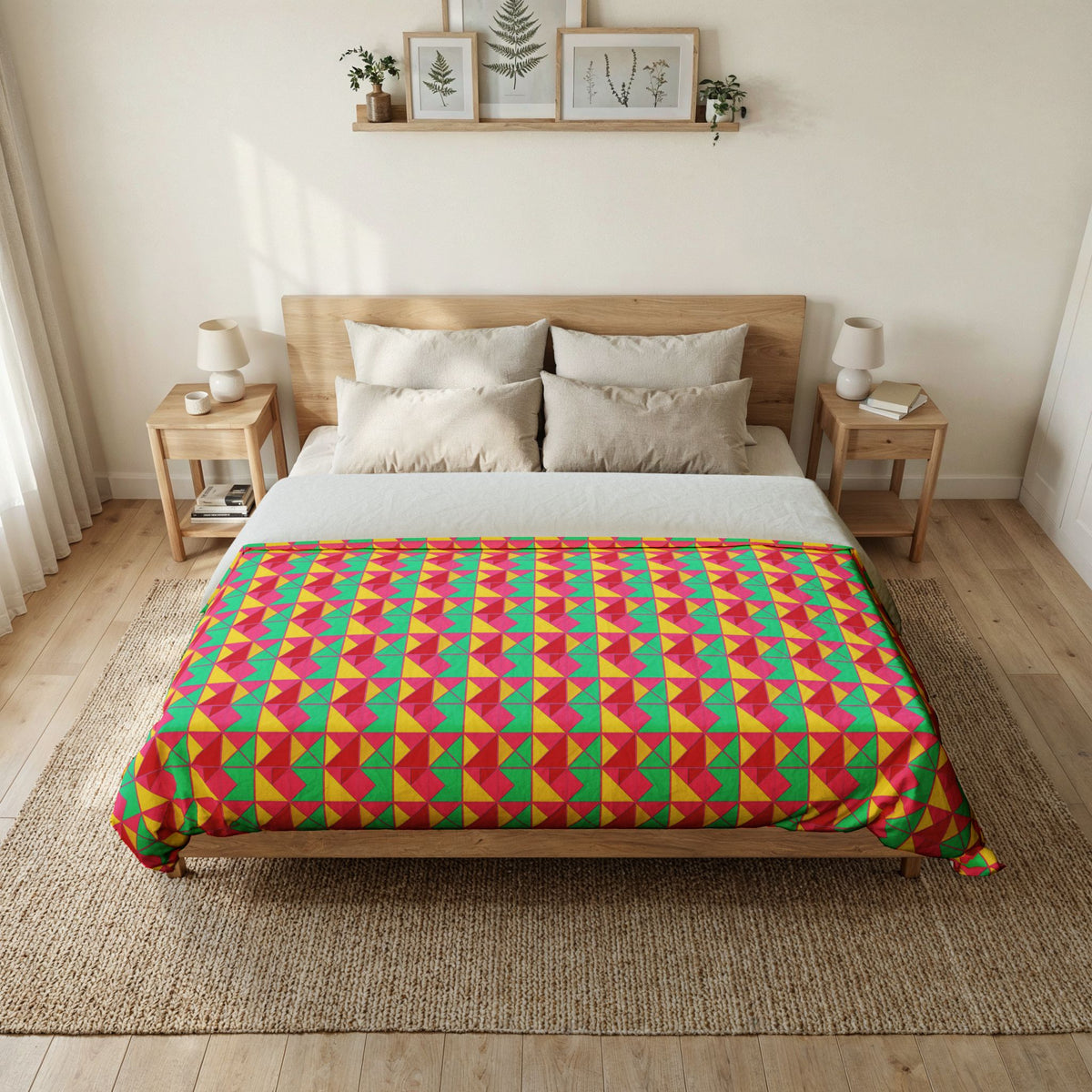 Jewel Block Quilt Cotton Duvet Cover – Candy Christmas