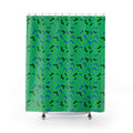 Squiggle Strokes Shower Curtain – Ocean Jewel