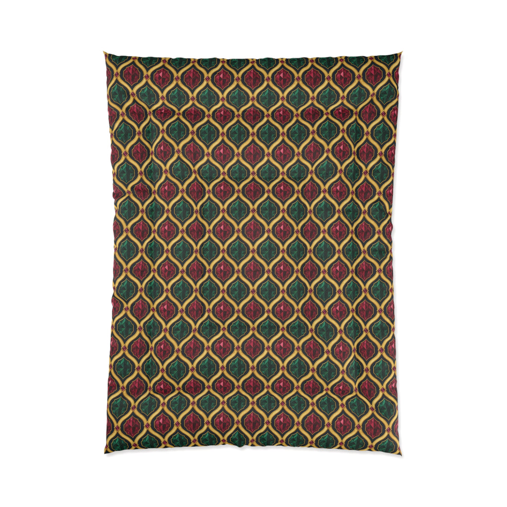 Radiant Gold Lattice Comforter – Art Deco Pattern