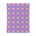 Interlocking Ring Ripples Cotton Duvet Cover – Candy Pastel on Grape