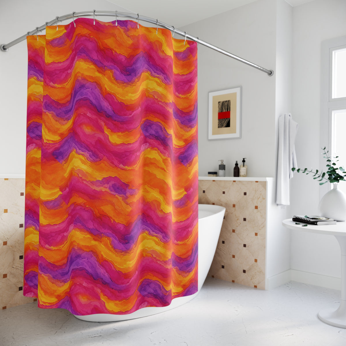 Ombre Wash Bands Shower Curtain – Ombre Wash Pattern