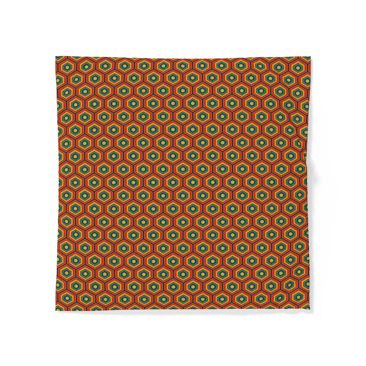 Hexagon Enamel Nest Cotton Duvet Cover – Art Deco Geometric Pattern