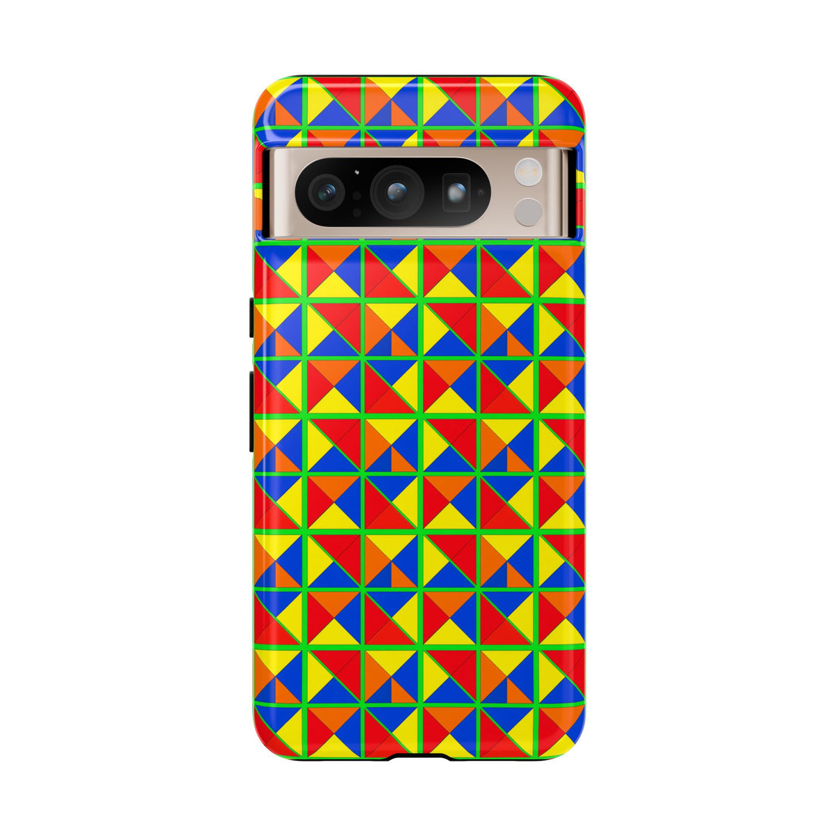 Split Square Fiesta Tough Phone Case – Cubist Geometric Pattern