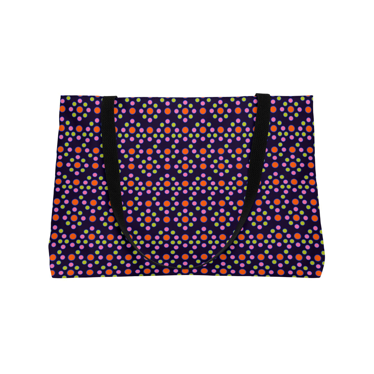Bulging Dot Grid Weekender Tote Bag – Op-Art Pattern