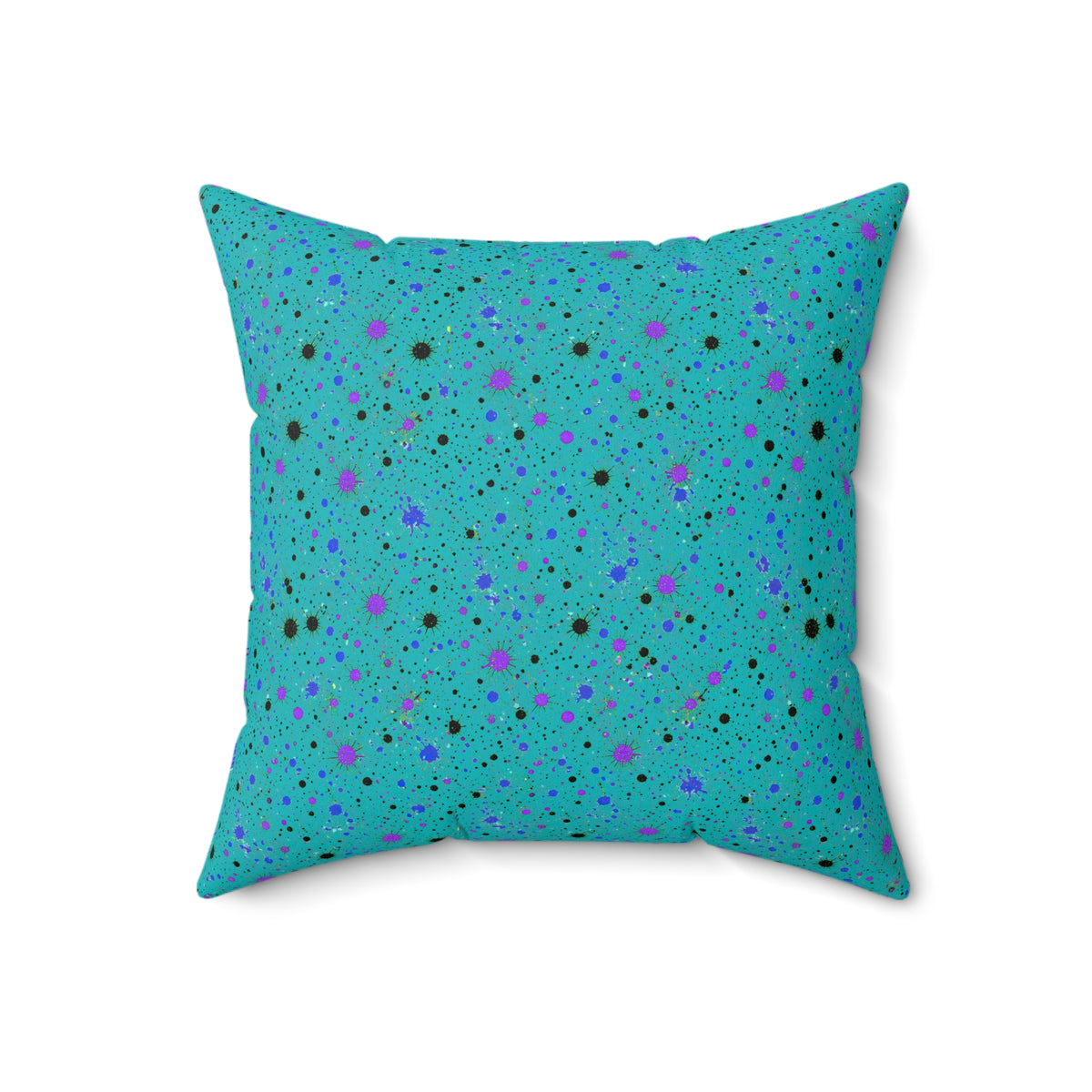 Spray Field Faux Suede Cushion – Peacock Jewel