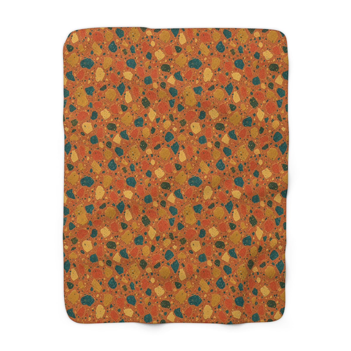 Macro Chip Mix Sherpa Fleece Blanket – Terrazzo Pattern
