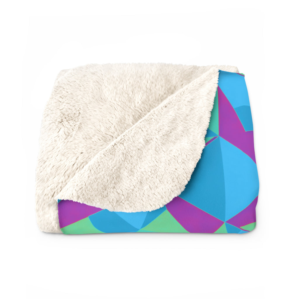 Faceted Gold Panels Sherpa Fleece Blanket – Ice Jewel