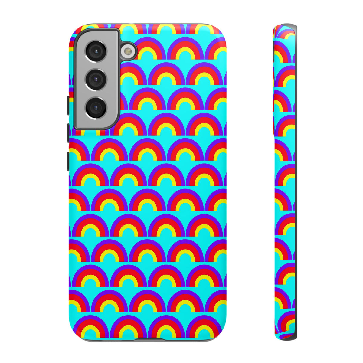 Chromatic Scallop Ripple Tough Phone Case – Op-Art Scallops Pattern