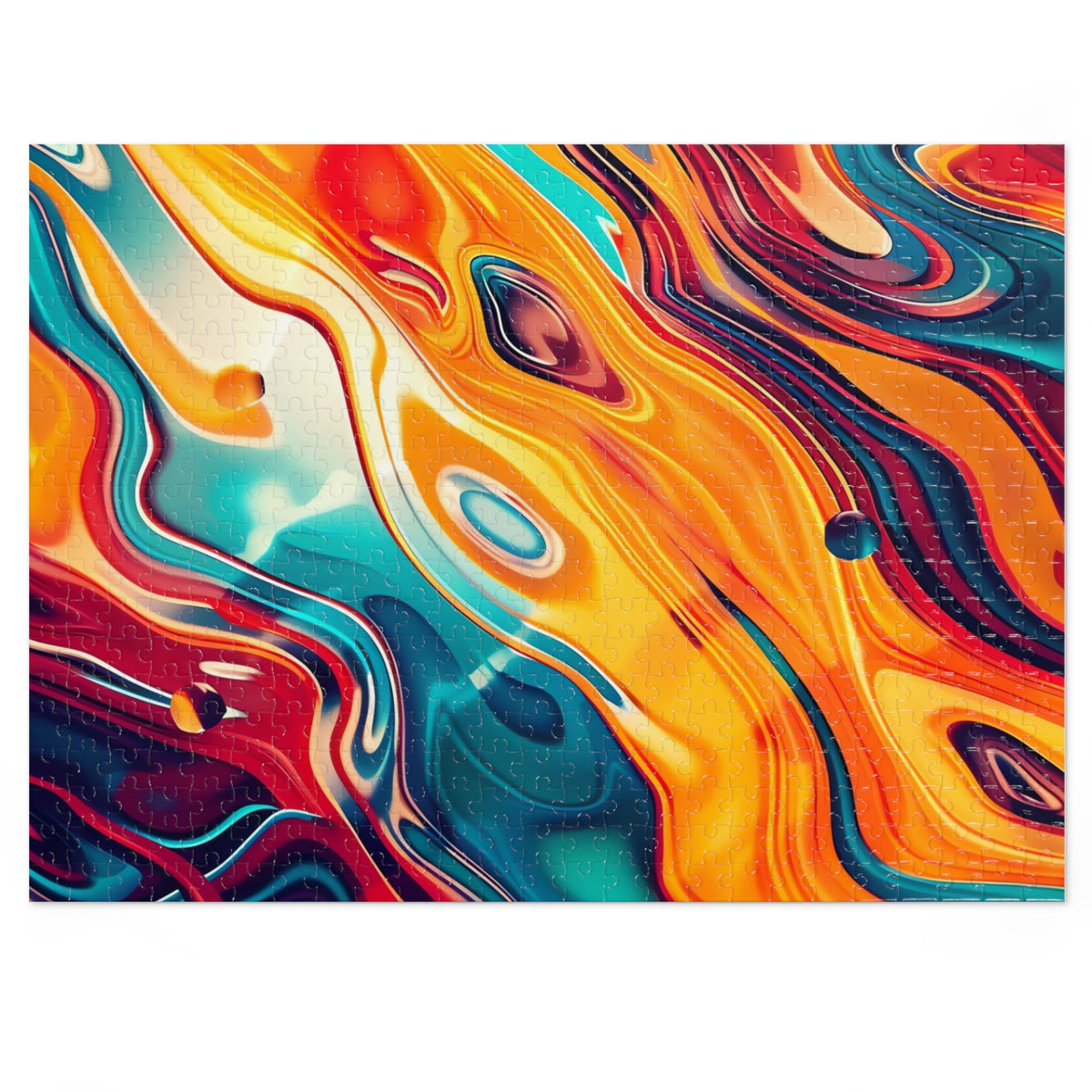 Psychedelic Lava Flow Jigsaw Puzzle with Tin – Psychedelic Fluid Art