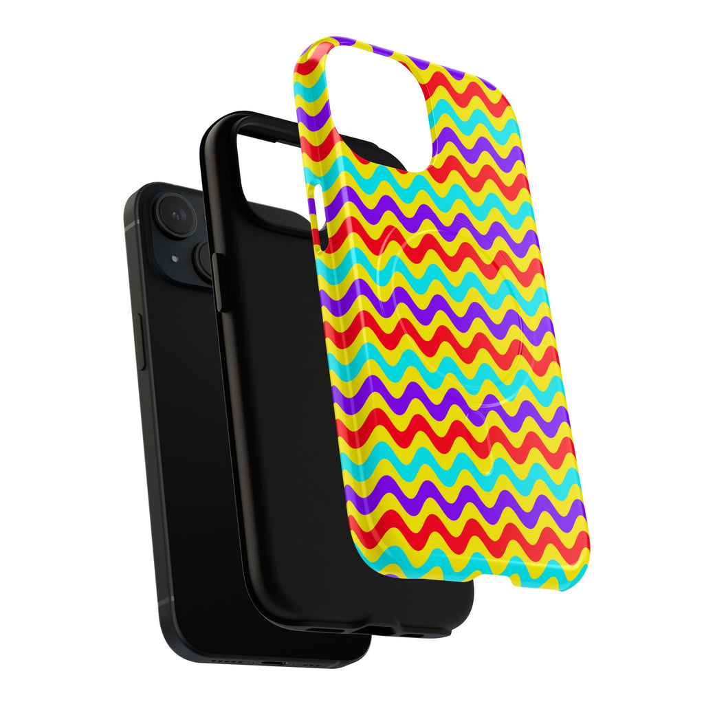 Big Ripple Chevrons Magnetic Tough iPhone Case – Op-Art Chevron Pattern