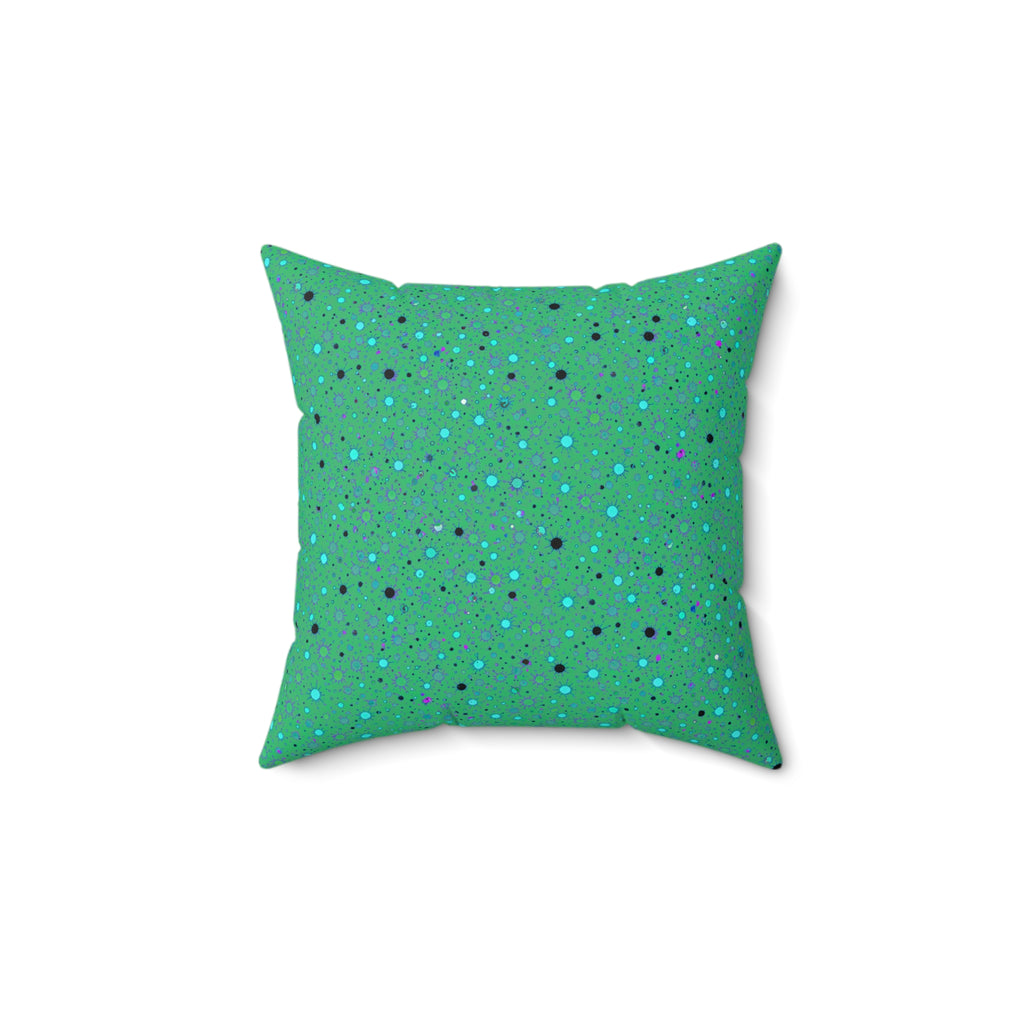 Confetti Spatter Faux Suede Cushion – Ocean Jewel